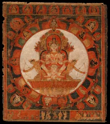 Mandala von Chandra, Gott des Mondes
